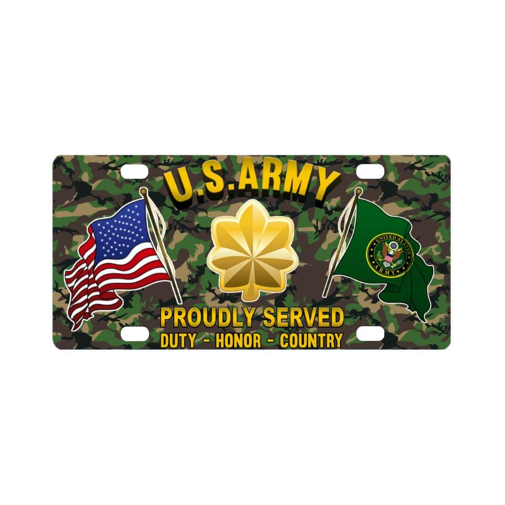 US Army O-4 Major O4 MAJ Field Officer RanksProudl Classic License Plate-LicensePlate-Army-Ranks-Veterans Nation