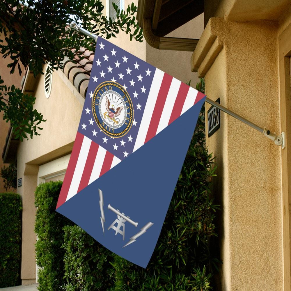 US Navy Fire Controlman Navy FC House Flag 28 inches x 40 inches Twin-Side Printing-HouseFlag-Navy-Rate-Veterans Nation