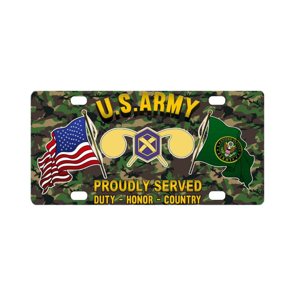 US Army Chemical Corps Proudly Plate Frame Classic License Plate-LicensePlate-Army-Branch-Veterans Nation