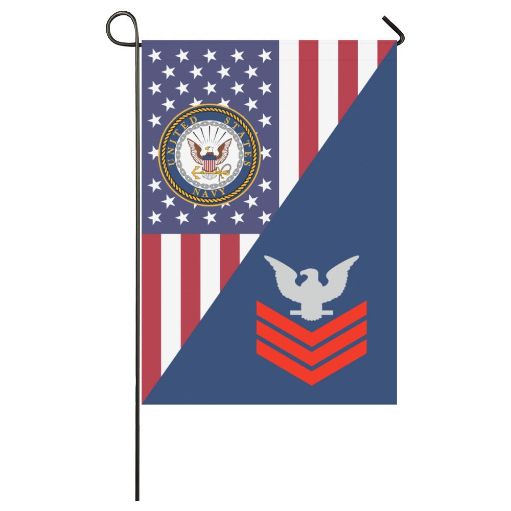 US Navy E-6 Petty Officer First Class E6 PO1 Red Stripe Collar Device House Flag 28 inches x 40 inches Twin-Side Printing-HouseFlag-Navy-Collar-Veterans Nation