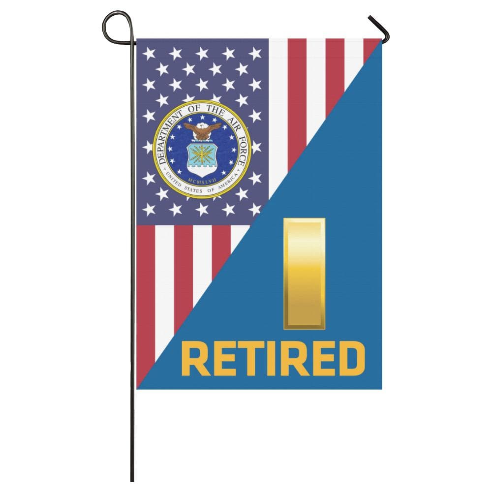 US Air Force O-1 Second Lieutenant 2d Lt O1 Retired House Flag 28 inches x 40 inches Twin-Side Printing-HouseFlag-USAF-Ranks-Veterans Nation