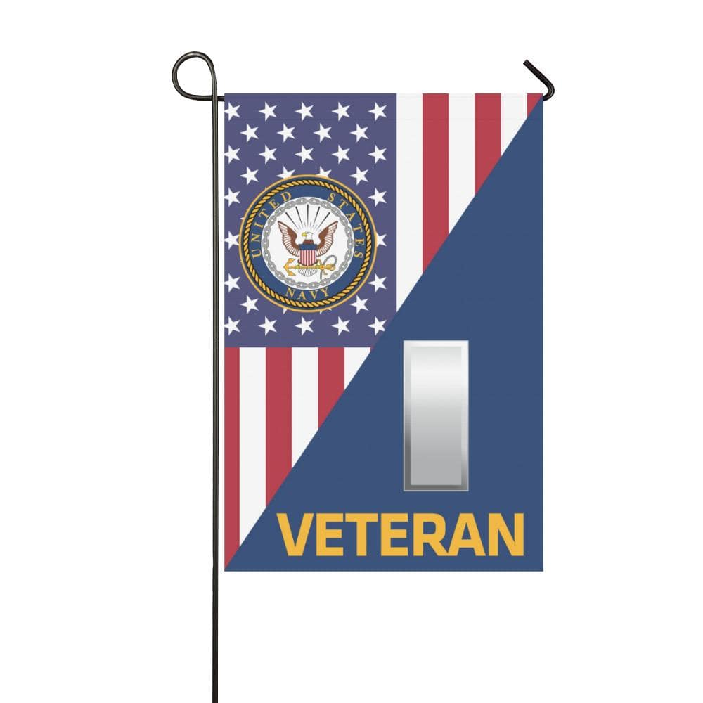 US Navy O-2 Lieutenant Junior Grade O2 Veteran Garden Flag/Yard Flag 12 inches x 18 inches Twin-Side Printing-GDFlag-Navy-Officer-Veterans Nation