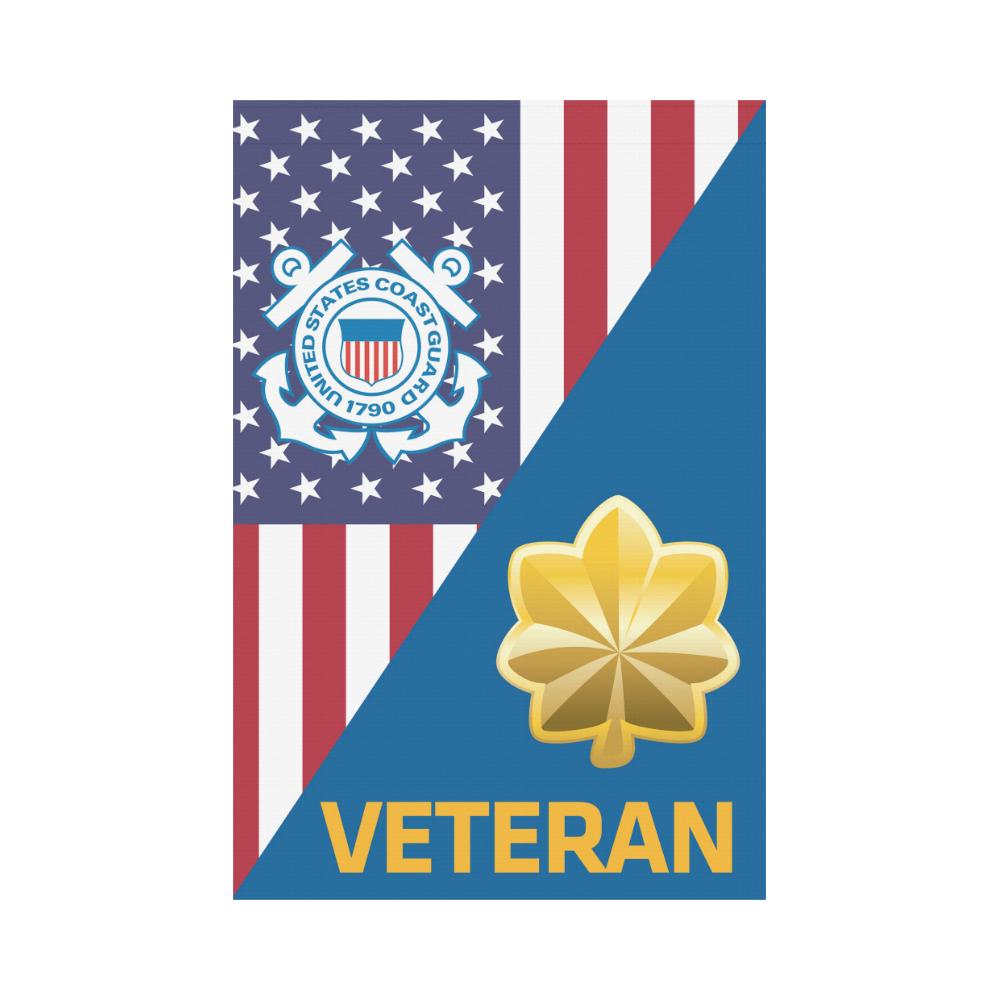 US Coast Guard O-4 Lieutenant Commander O4 LCDR Veteran Garden Flag/Yard Flag 12 inches x 18 inches-GDFlag-USCG-Officer-Veterans Nation