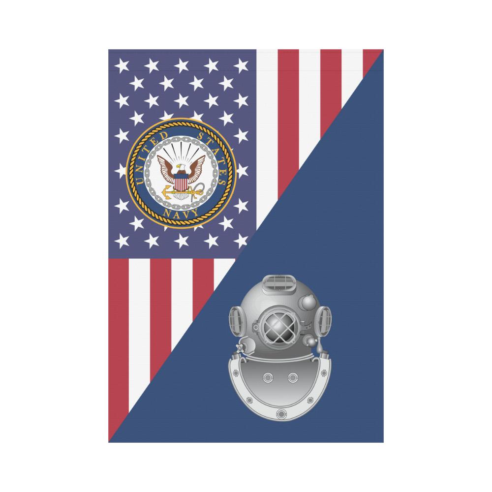 US Navy Diver Navy ND House Flag 28 inches x 40 inches Twin-Side Printing-HouseFlag-Navy-Rate-Veterans Nation