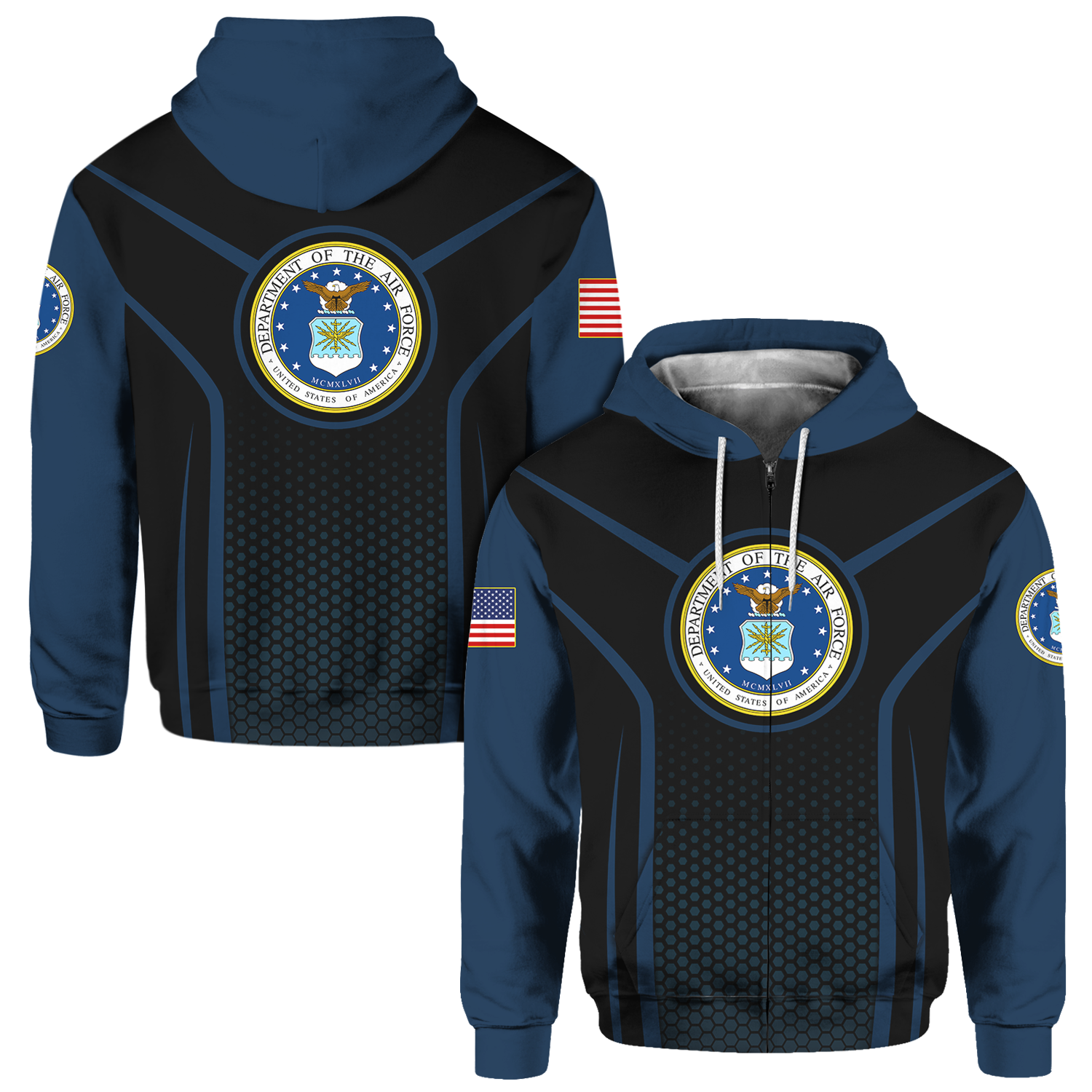 US Armed Forces Logo 3D All Over Prints Hoodie-Full Printed Apparel-Veterans Nation