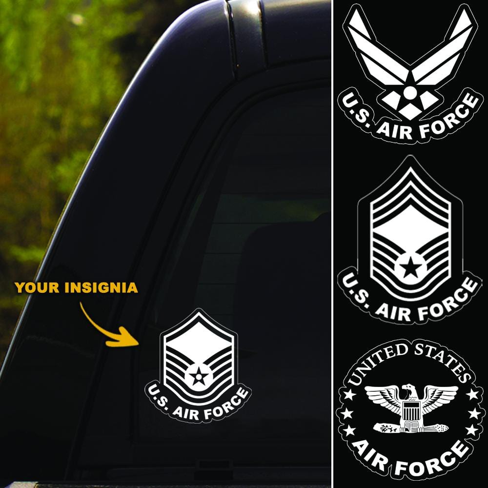 US Air Force Insignia Clear Stickers-Decal-AirForce-Veterans Nation