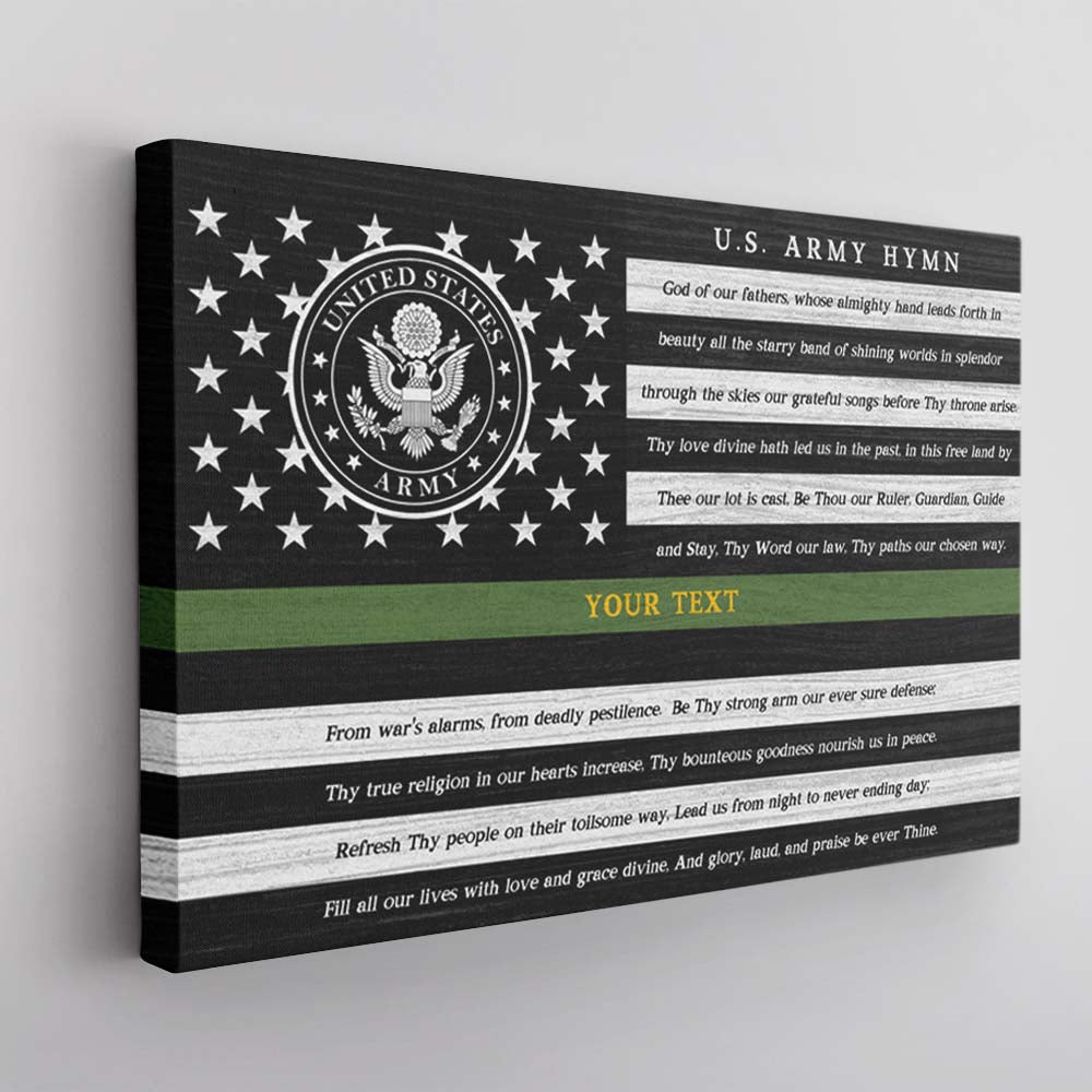 Personalized Canvas 1.5in Frame - Military Hymn - Personalized Text-Kustom-Veterans Nation