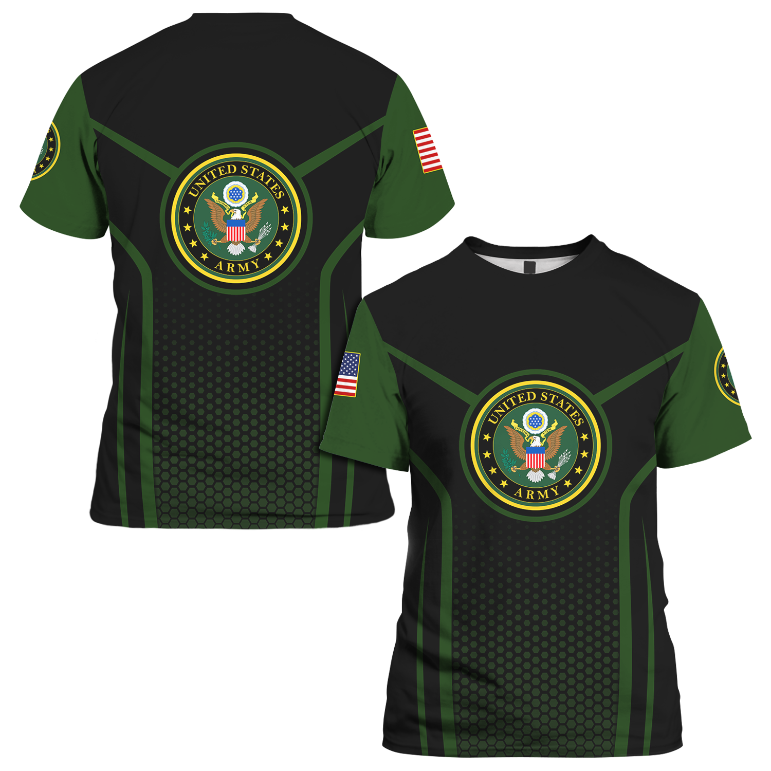 US Armed Forces Logo 3D All Over Prints Tshirt-Full Printed Apparel-Veterans Nation