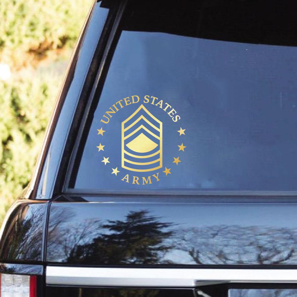 US Army Logo - Ranks Clear Stickers-Decal-Army-Ranks-Veterans Nation