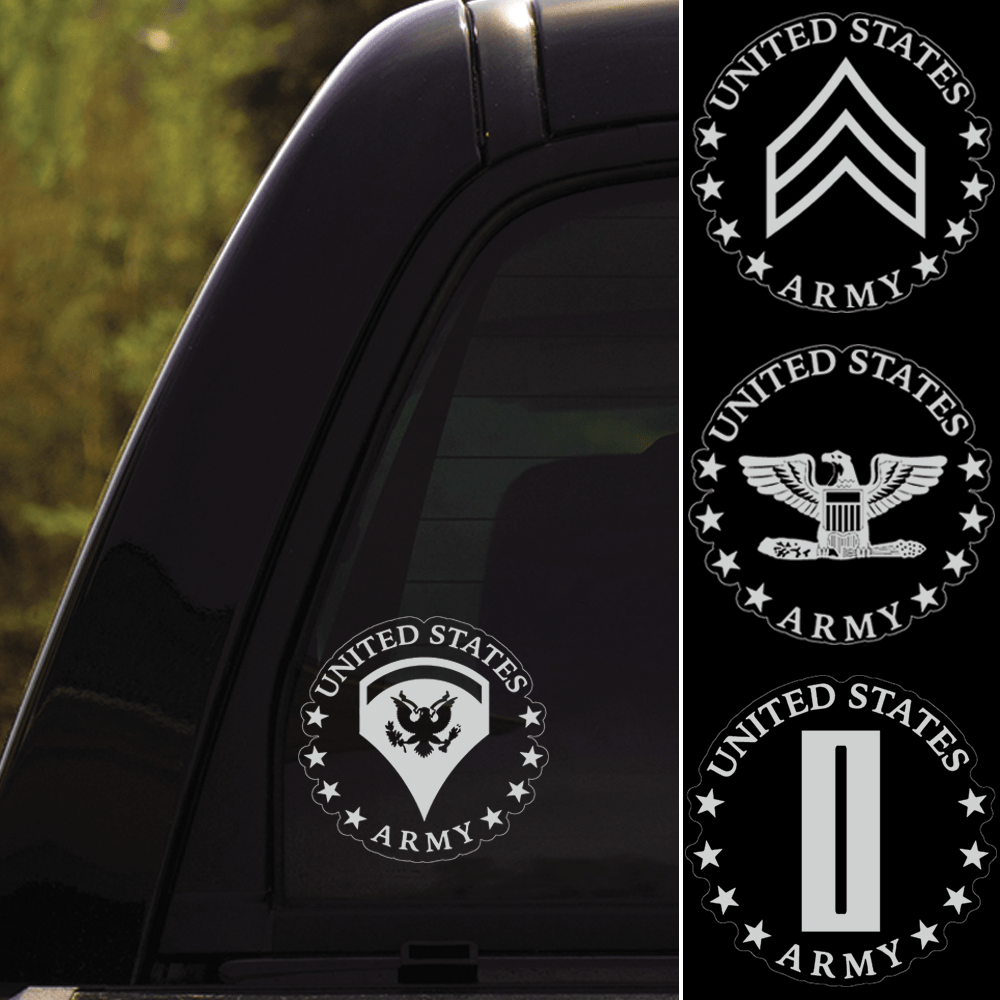 US Army Insignia Clear Stickers-Decal-Army-Veterans Nation
