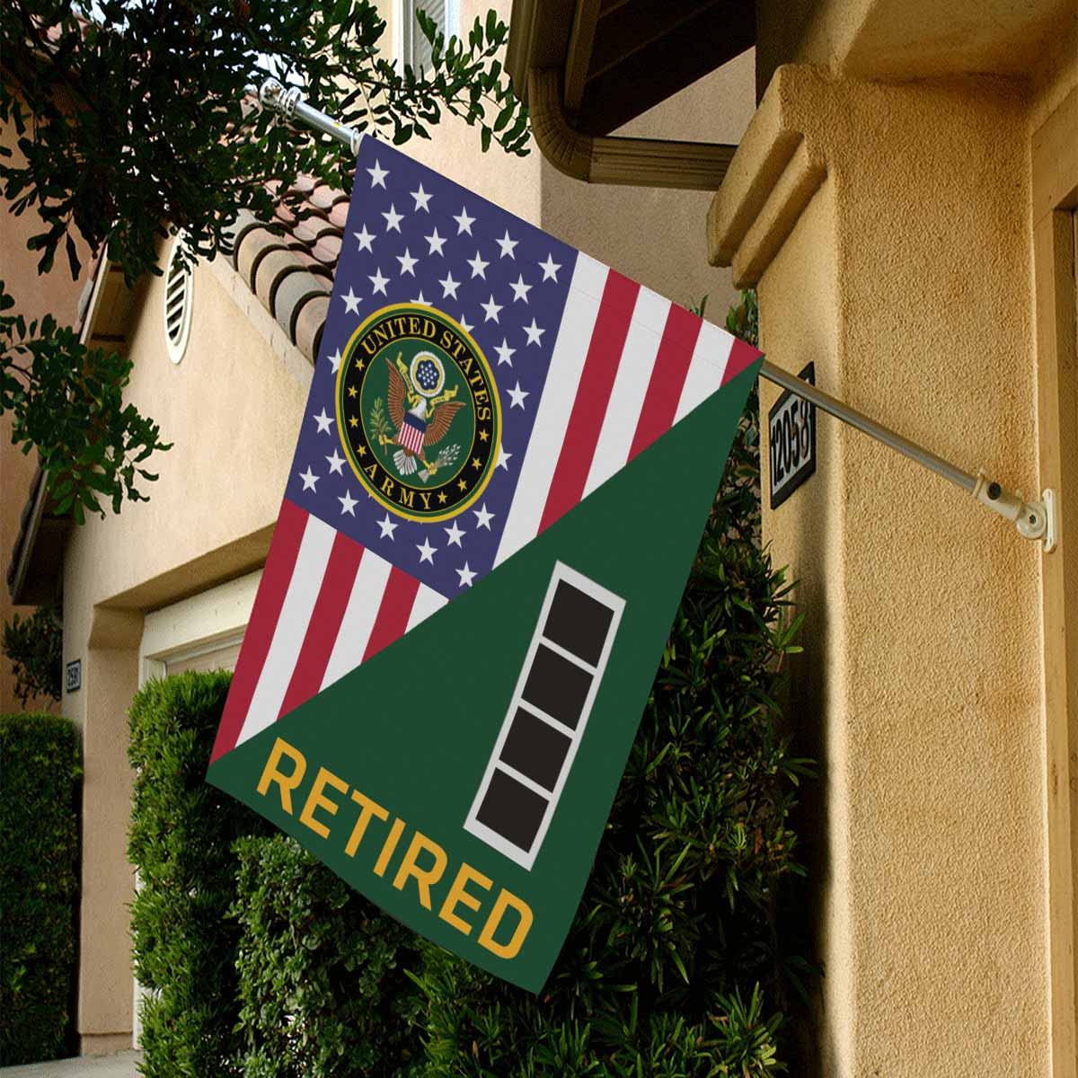 US Army W-4 Chief Warrant Officer 4 Retired House Flag 28 Inch x 40 Inch 2-Side Printing-HouseFlag-Army-Ranks-Veterans Nation