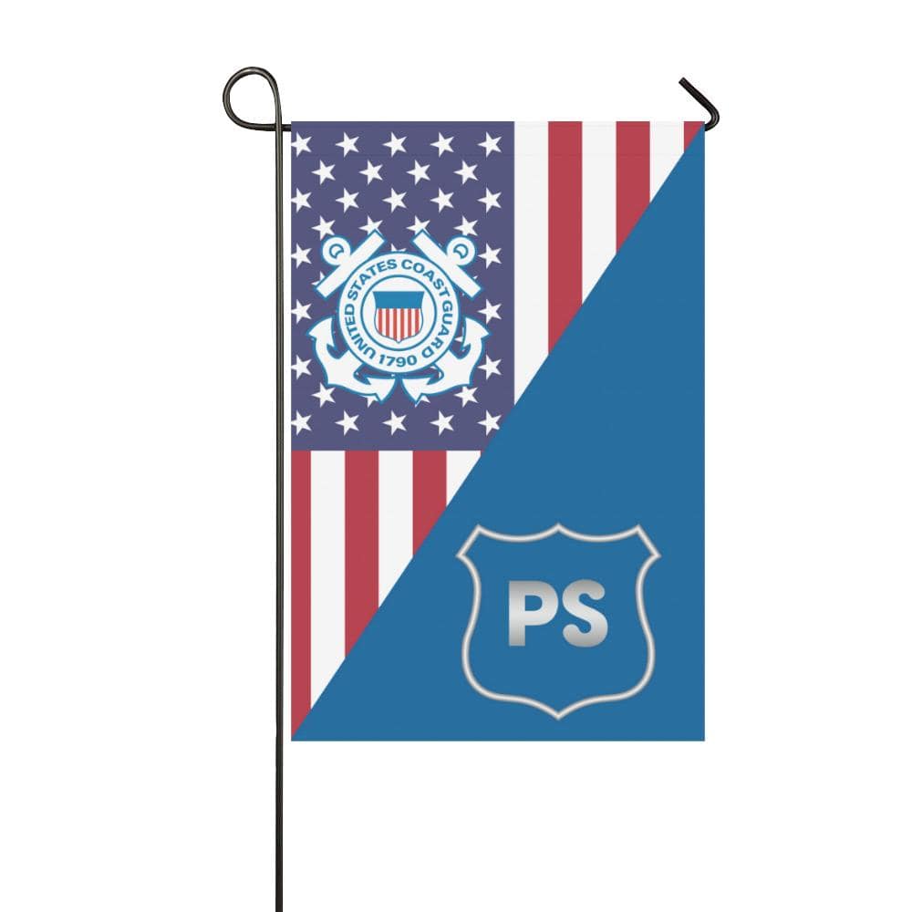 USCG PORT SECURITY SPECIALIST PS Garden Flag/Yard Flag 12 inches x 18 inches-GDFlag-USCG-Rate-Veterans Nation