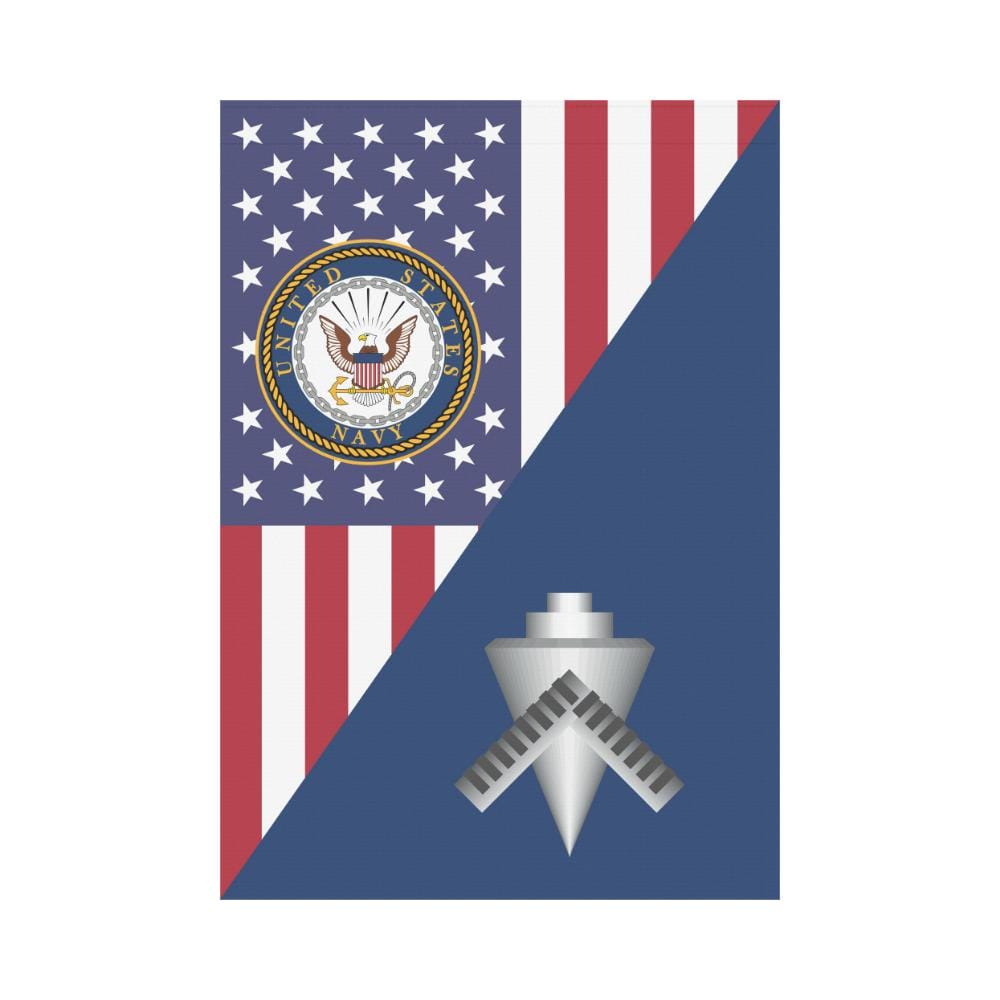 US Navy Builder Navy BU House Flag 28 inches x 40 inches Twin-Side Printing-HouseFlag-Navy-Rate-Veterans Nation