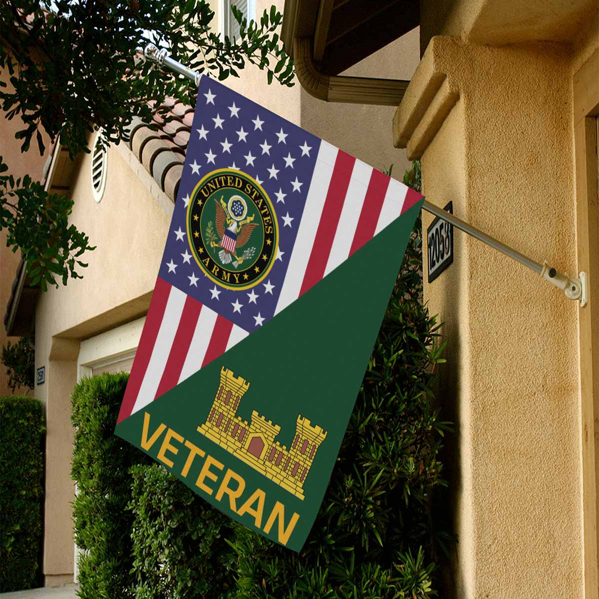 U.S. Army Corps of Engineers Veteran House Flag 28 Inch x 40 Inch Twin-Side Printing-HouseFlag-Army-Branch-Veterans Nation