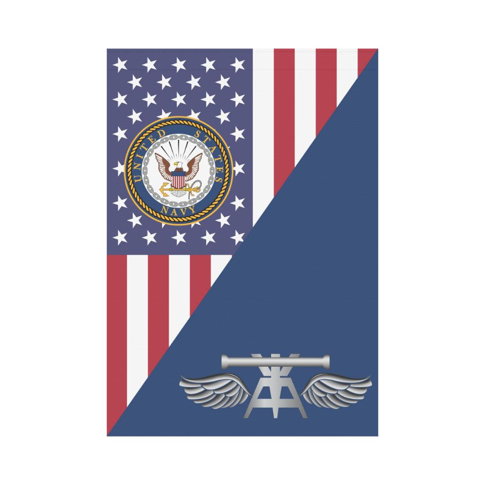 US Navy Aviation Fire Control Tech Navy AQ House Flag 28 inches x 40 inches Twin-Side Printing-HouseFlag-Navy-Rate-Veterans Nation