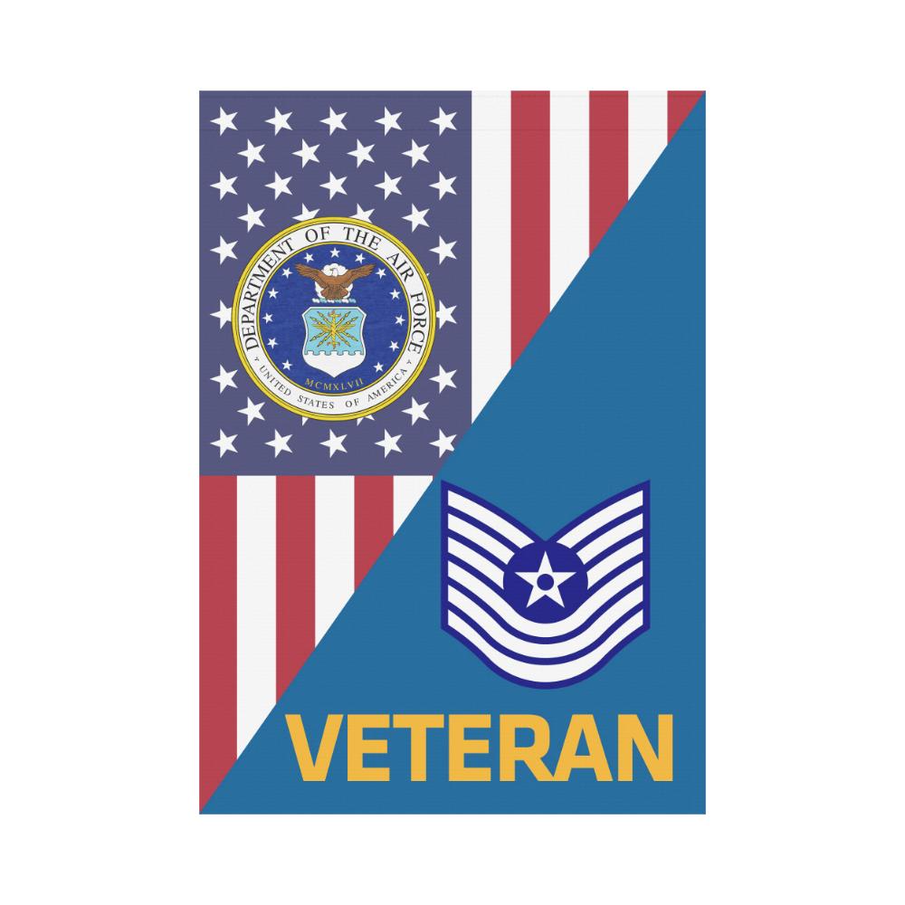 US Air Force E-7 Old Style Veteran House Flag 28 inches x 40 inches Twin-Side Printing-HouseFlag-USAF-Ranks-Veterans Nation