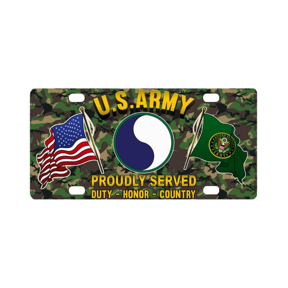 US ARMY 29TH INFANTRY DIVISION CSIB - Classic License Plate-LicensePlate-Army-CSIB-Veterans Nation