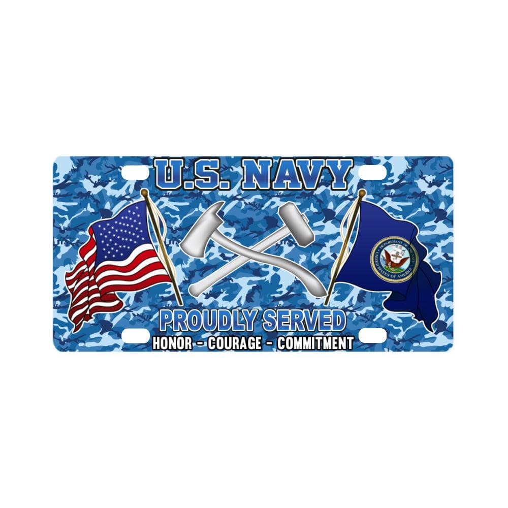 U.S Navy Damage Controlman Navy DC - Classic License Plate-LicensePlate-Navy-Rate-Veterans Nation