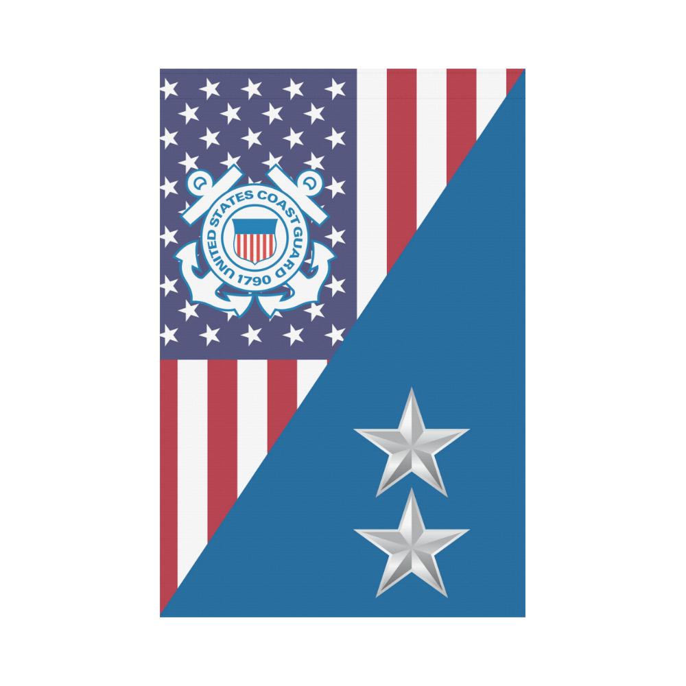 US Coast Guard O-8 Rear Admiral O8 RADM Garden Flag/Yard Flag 12 inches x 18 inches-GDFlag-USCG-Officer-Veterans Nation