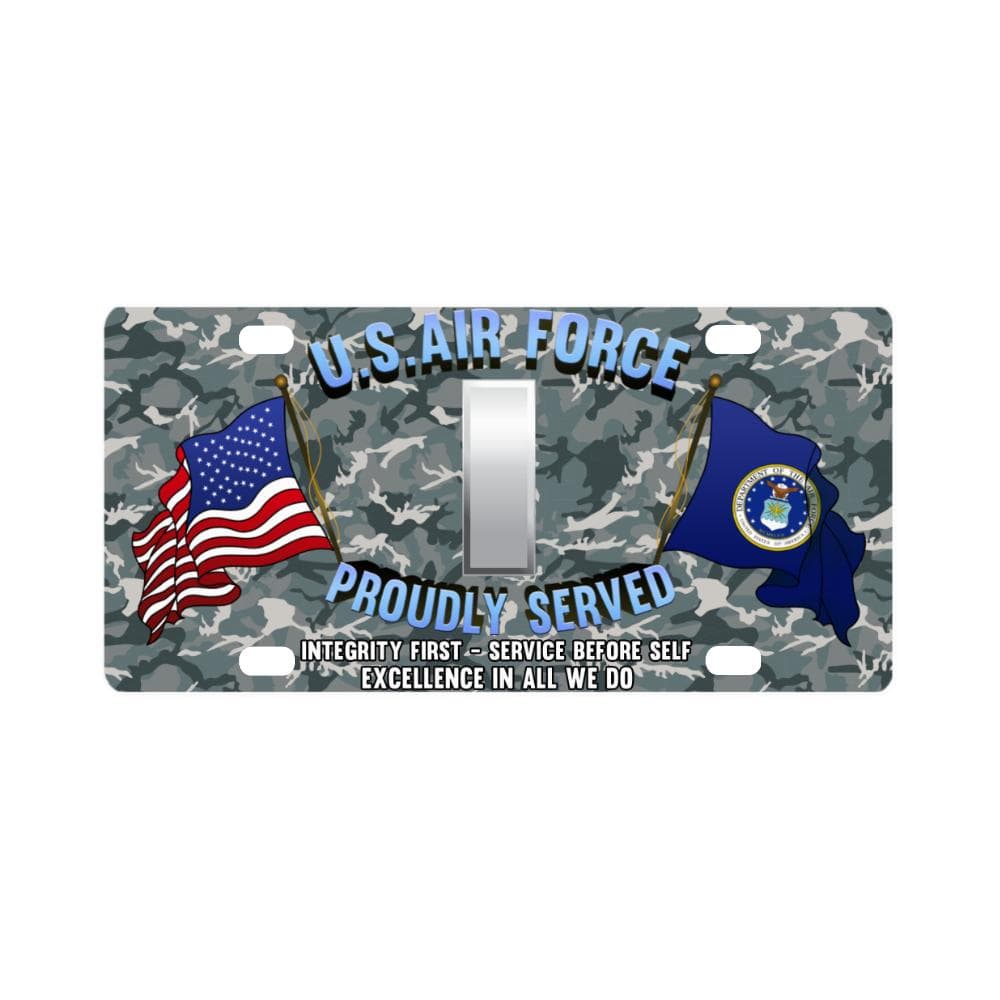 US Air Force O-2 First Lieutenant 1st L O2 Commiss Classic License Plate-LicensePlate-USAF-Ranks-Veterans Nation