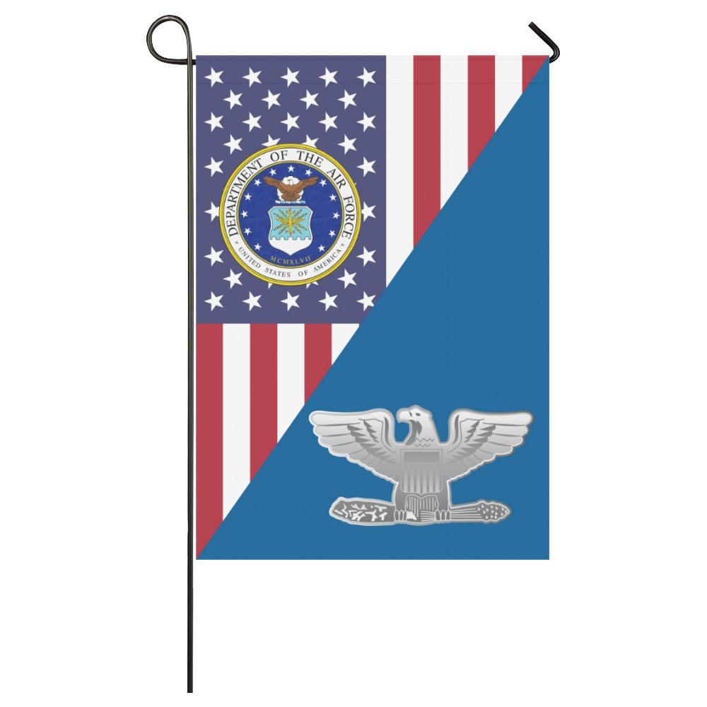 US Air Force O-6 Colonel Col O6 Field Officer House Flag 28 inches x 40 inches Twin-Side Printing-HouseFlag-USAF-Ranks-Veterans Nation