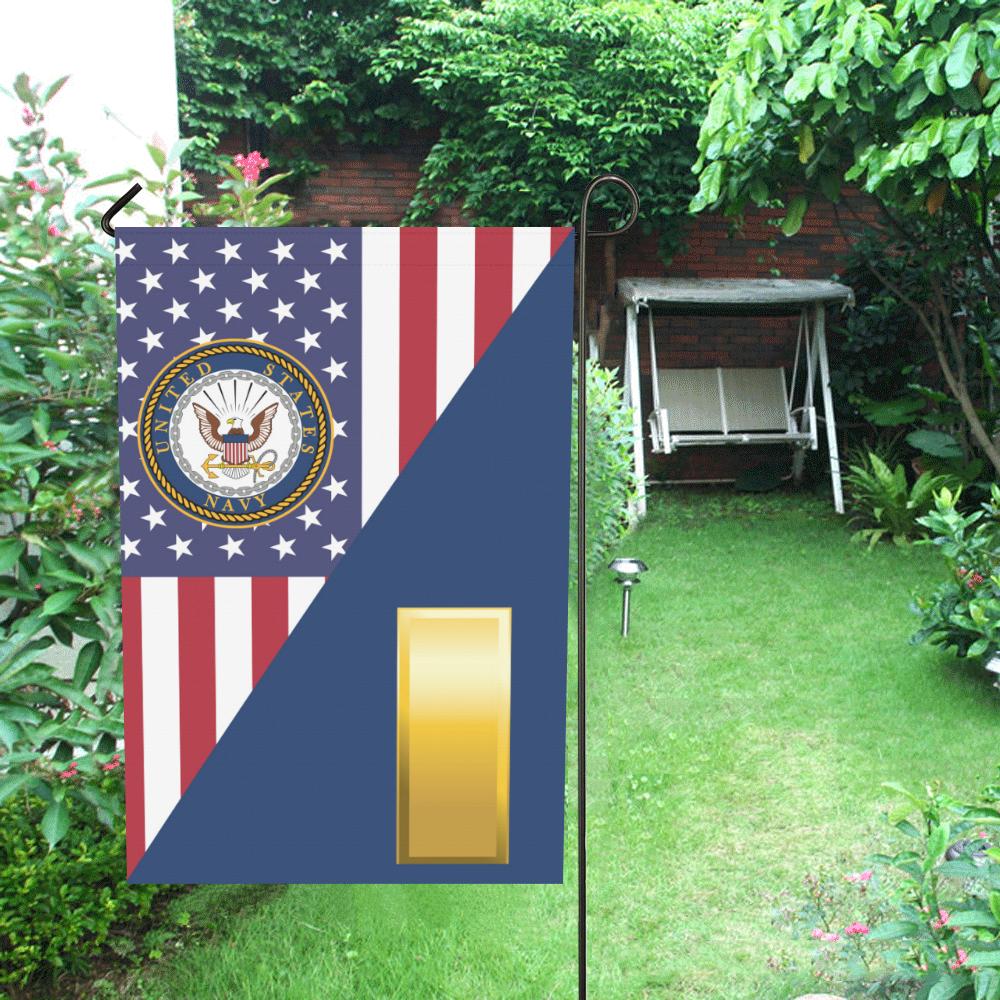 US Navy O-1 Ensign O1 ENS Junior Officer Garden Flag/Yard Flag 12 inches x 18 inches Twin-Side Printing-GDFlag-Navy-Officer-Veterans Nation