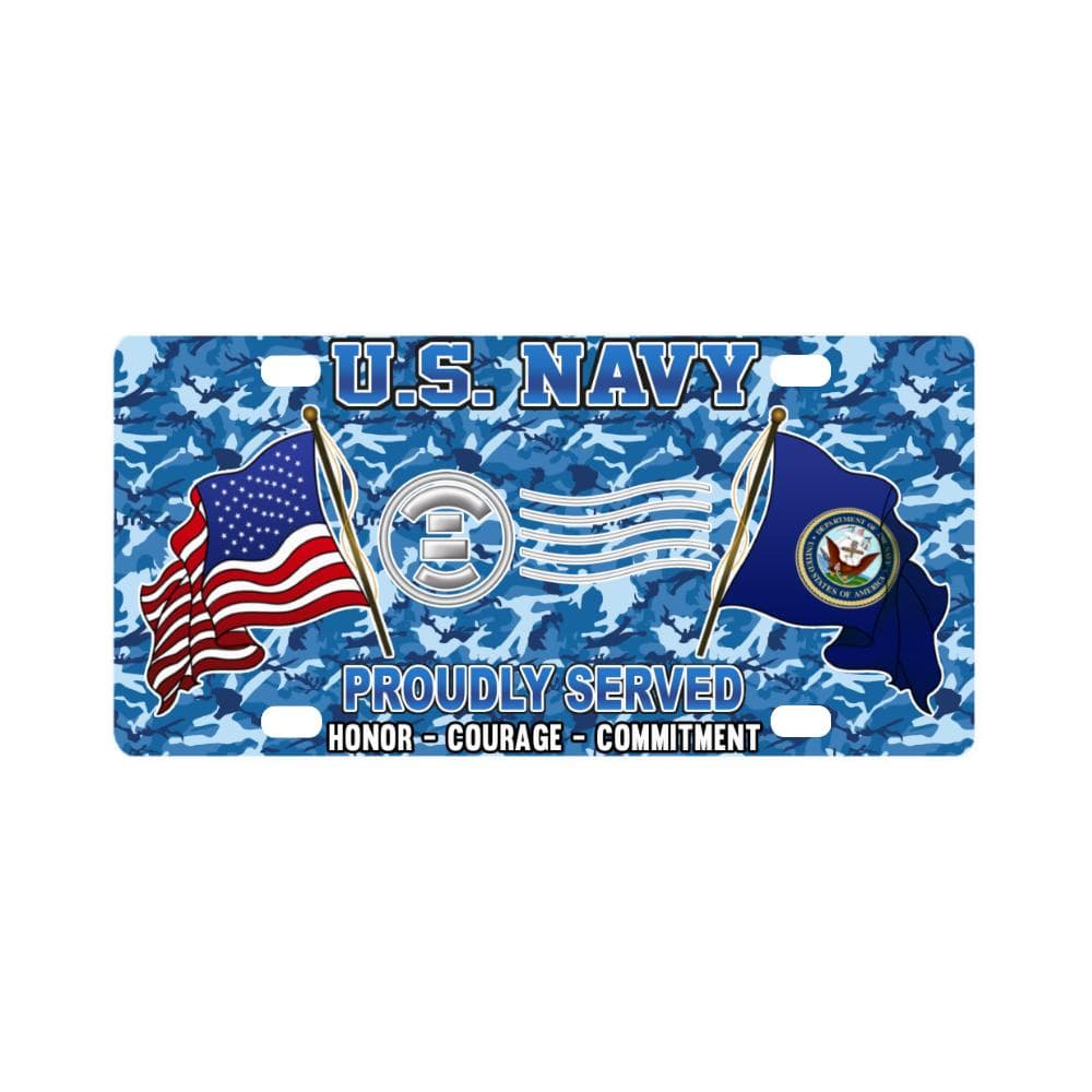 U.S Navy Postal Clerk Navy PC - Classic License Plate-LicensePlate-Navy-Rate-Veterans Nation