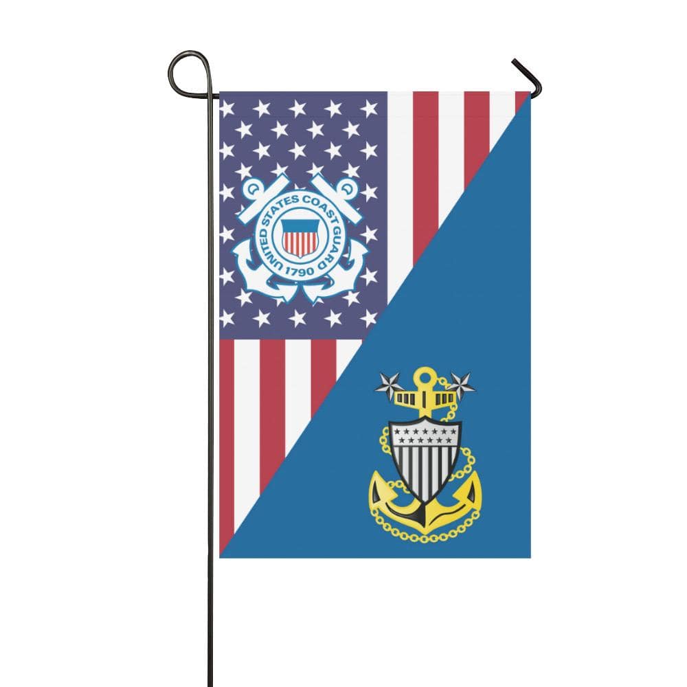 US Coast Guard E-9 Master Chief Petty Officer E9 Garden Flag/Yard Flag 12 inches x 18 inches Twin-Side Printing-GDFlag-USCG-Collar-Veterans Nation