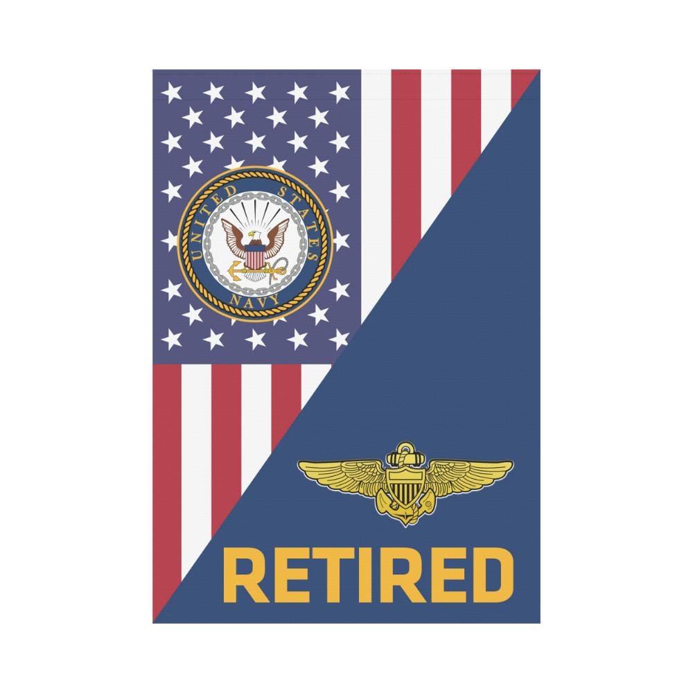 US Navy Naval Aviator Retired House Flag 28 inches x 40 inches Twin-Side Printing-HouseFlag-Navy-Badge-Veterans Nation