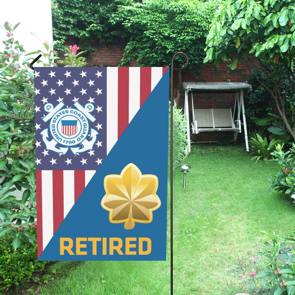 US Coast Guard O-4 Lieutenant Commander O4 LCDR Retired Garden Flag/Yard Flag 12 inches x 18 inches-GDFlag-USCG-Officer-Veterans Nation