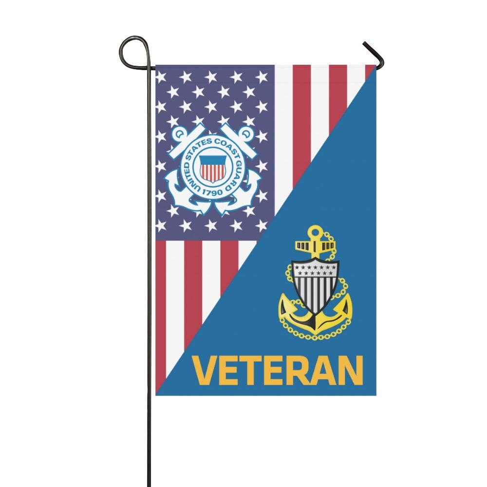 US Coast Guard E-7 Chief Petty Officer E7 CPO Veteran Garden Flag/Yard Flag 12 inches x 18 inches Twin-Side Printing-GDFlag-USCG-Collar-Veterans Nation