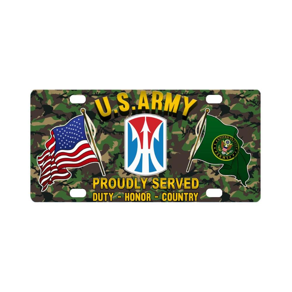 US ARMY 11TH INFANTRY BRIGADE- Classic License Plate-LicensePlate-Army-CSIB-Veterans Nation