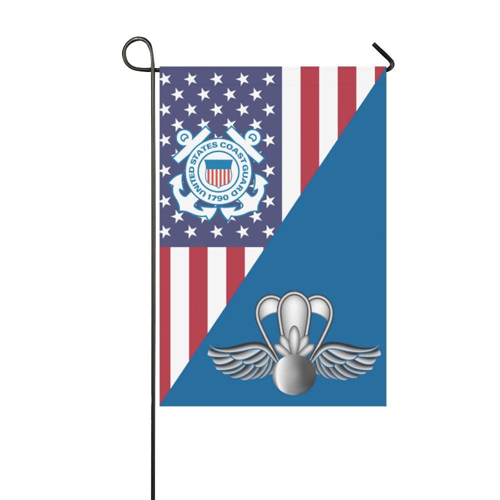 USCG AVIATION SURVIVAL TECHNICIAN AST Garden Flag/Yard Flag 12 inches x 18 inches-GDFlag-USCG-Rate-Veterans Nation