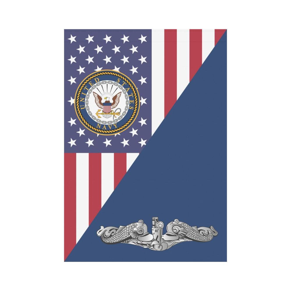 US Navy Submarine Enlisted House Flag 28 inches x 40 inches Twin-Side Printing-HouseFlag-Navy-Badge-Veterans Nation