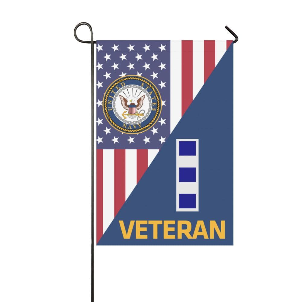 US Navy W-4 Chief Warrant Officer 4 W4 CW4 Veteran Garden Flag/Yard Flag 12 inches x 18 inches Twin-Side Printing-GDFlag-Navy-Officer-Veterans Nation