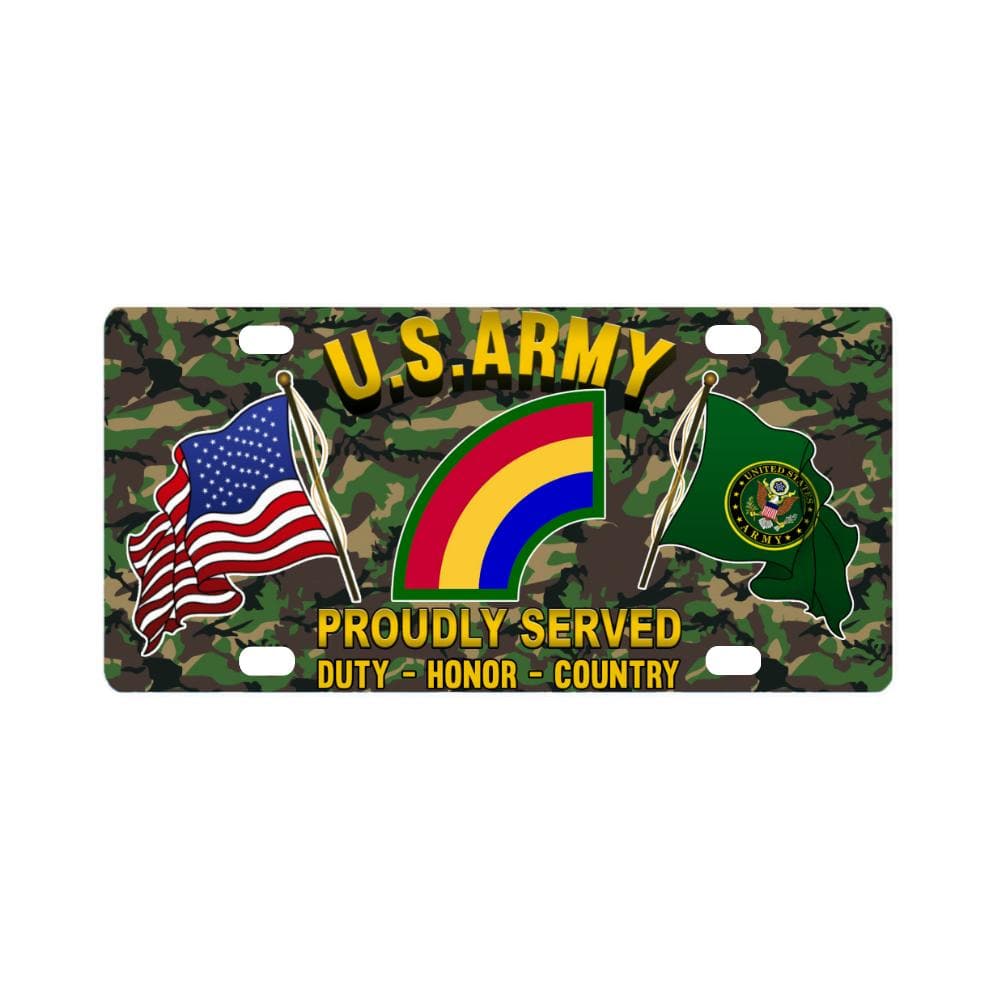 US ARMY 42ND INFANTRY DIVISION- Classic License Plate-LicensePlate-Army-CSIB-Veterans Nation