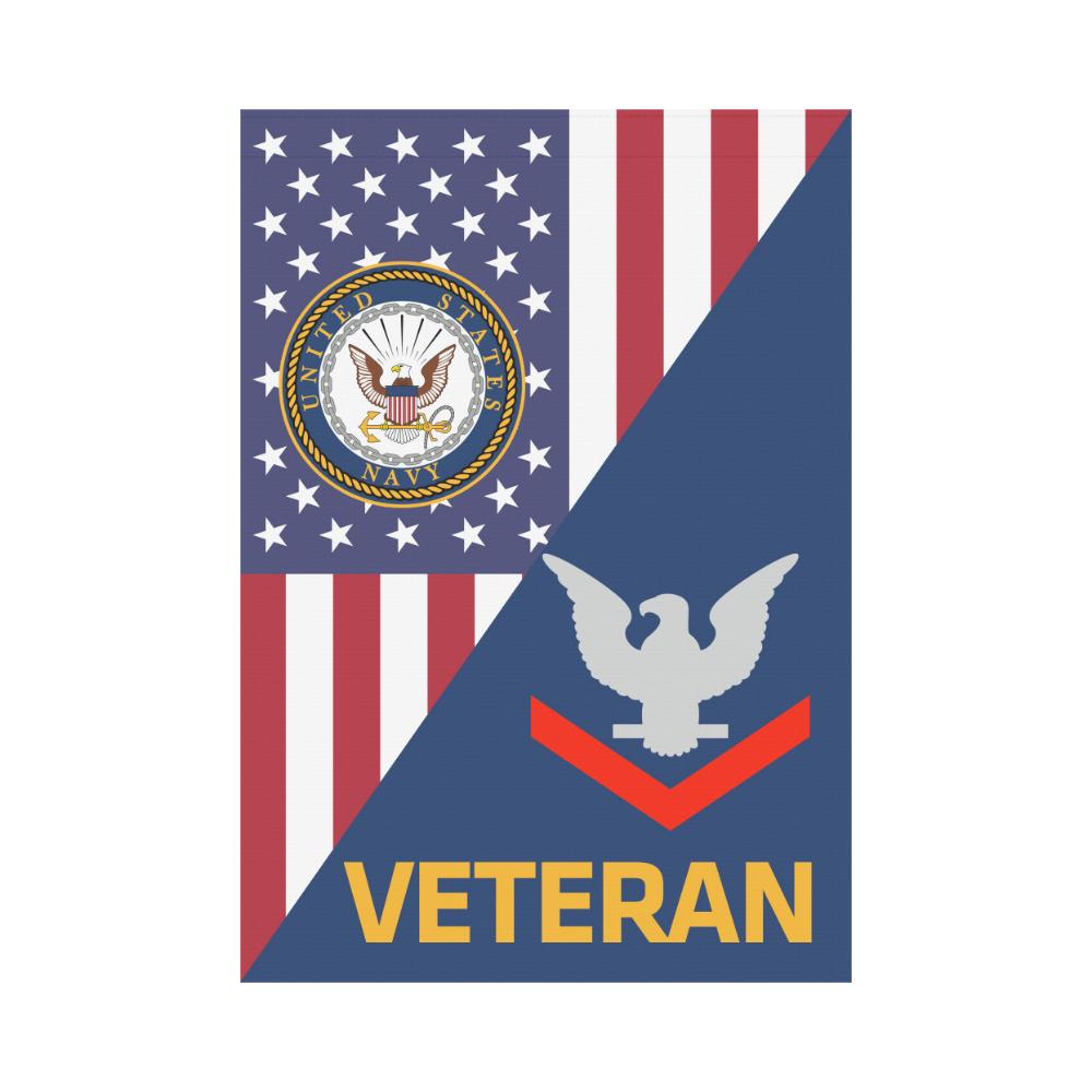 US Navy E-4 Petty Officer Third Class E4 PO3 Collar Device Veteran House Flag 28 inches x 40 inches Twin-Side Printing-HouseFlag-Navy-Collar-Veterans Nation