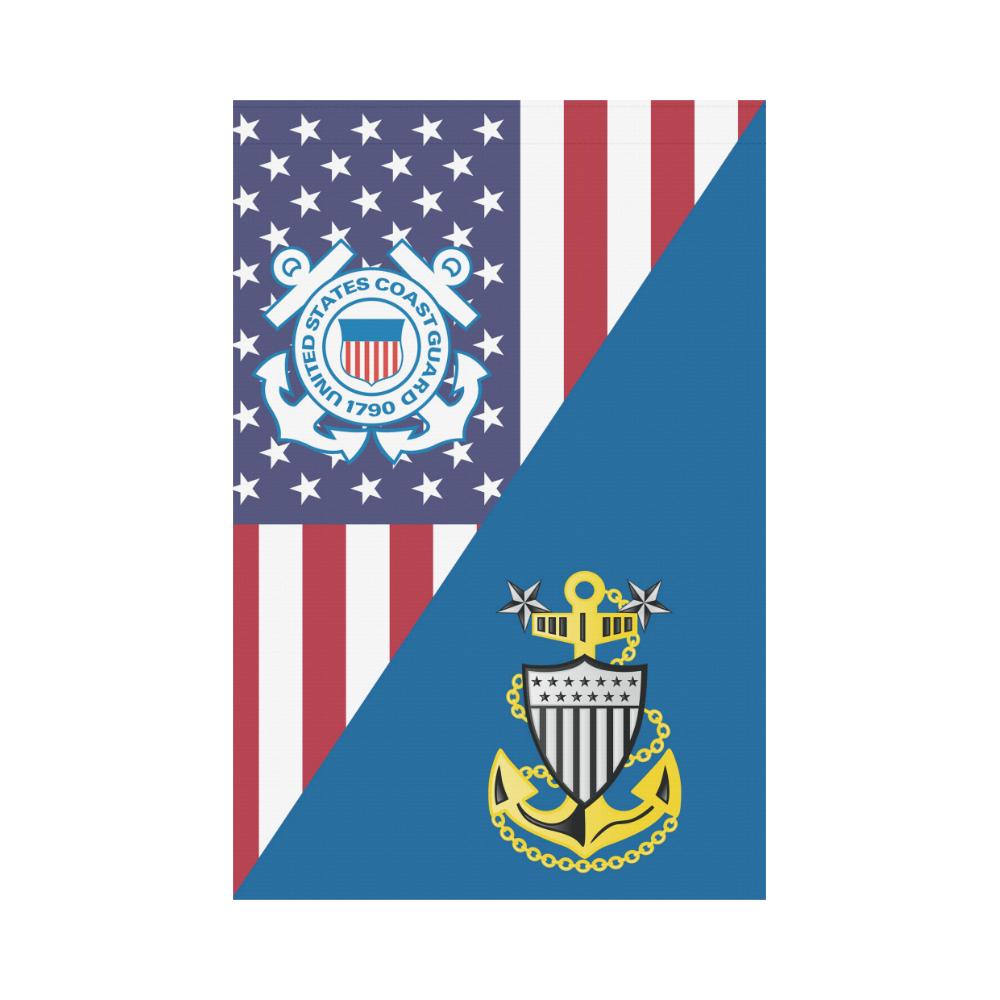 US Coast Guard E-9 Master Chief Petty Officer E9 Garden Flag/Yard Flag 12 inches x 18 inches Twin-Side Printing-GDFlag-USCG-Collar-Veterans Nation