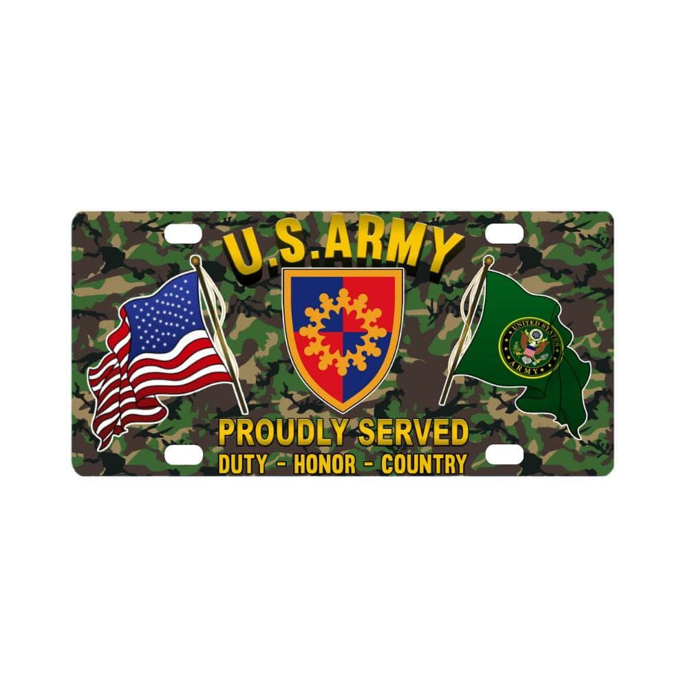 US ARMY 149TH MANEUVER ENHANCEMENT BRIGADE- Classic License Plate-LicensePlate-Army-CSIB-Veterans Nation