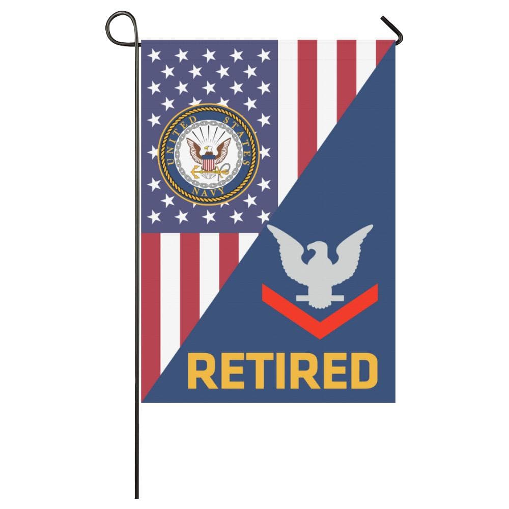 US Navy E-4 Petty Officer Third Class E4 PO3 Collar Device Retired House Flag 28 inches x 40 inches Twin-Side Printing-HouseFlag-Navy-Collar-Veterans Nation