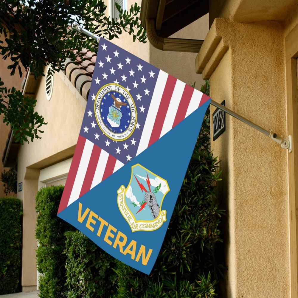 US Air Force Strategic Air Command Veteran House Flag 28 inches x 40 inches Twin-Side Printing-HouseFlag-USAF-Shield-Veterans Nation