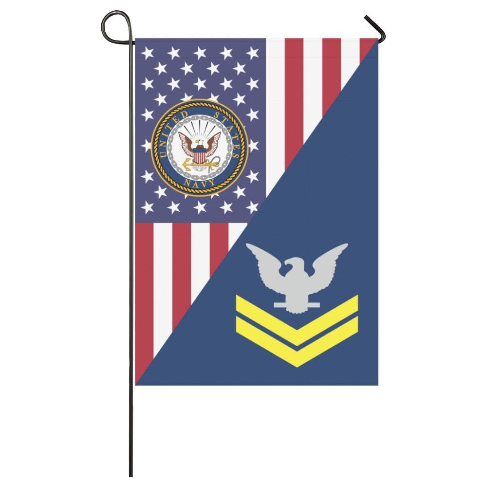 US Navy E-5 Petty Officer Second Class E5 PO2 Gold Stripe Collar Device House Flag 28 inches x 40 inches Twin-Side Printing-HouseFlag-Navy-Collar-Veterans Nation