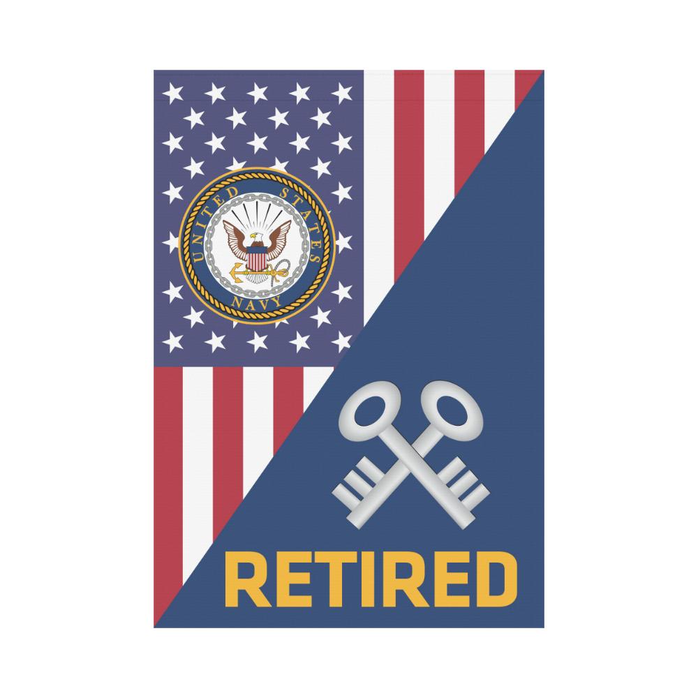 US Navy Logistics specialist Navy LS Retired House Flag 28 inches x 40 inches Twin-Side Printing-HouseFlag-Navy-Rate-Veterans Nation