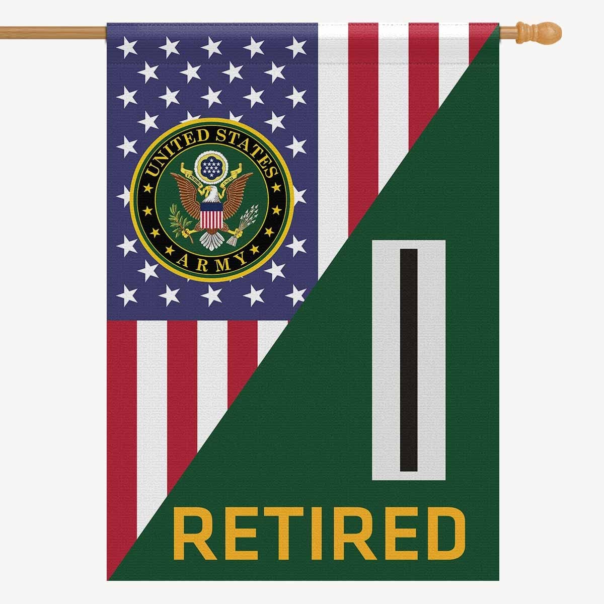 US Army W-5 Chief Warrant Officer 5 Retired House Flag 28 Inch x 40 Inch 2-Side Printing-HouseFlag-Army-Ranks-Veterans Nation