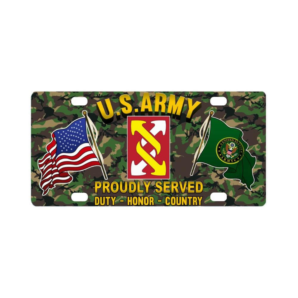 US ARMY 143RD SUSTAINMENT BRIGADE- Classic License Plate-LicensePlate-Army-CSIB-Veterans Nation
