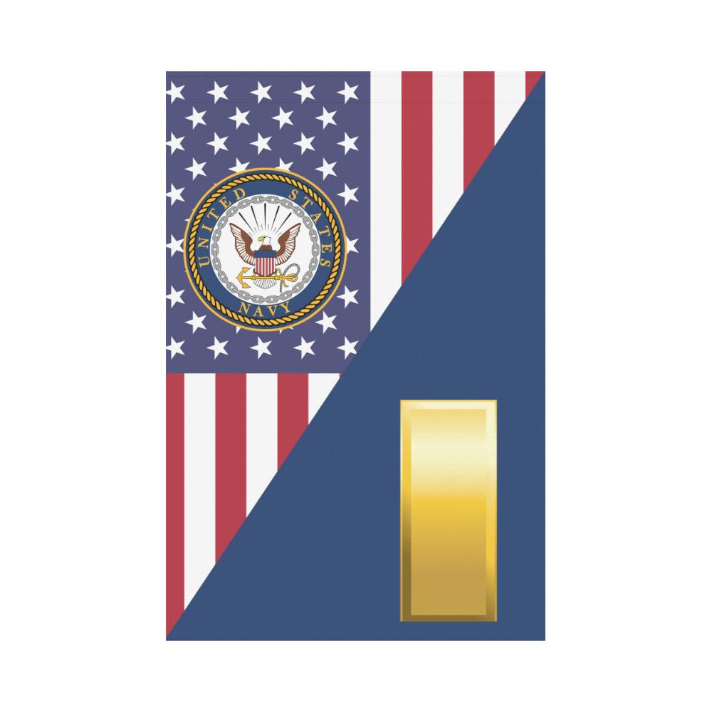 US Navy O-1 Ensign O1 ENS Junior Officer Garden Flag/Yard Flag 12 inches x 18 inches Twin-Side Printing-GDFlag-Navy-Officer-Veterans Nation