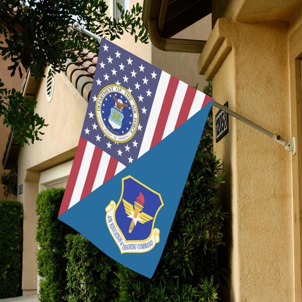 US Air Force Air Education and Training Command House Flag 28 inches x 40 inches Twin-Side Printing-HouseFlag-USAF-Shield-Veterans Nation