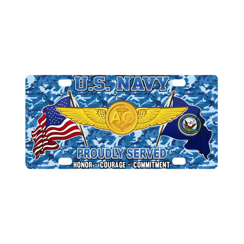 US Navy Naval Aircrew Warfare Specialist Classic L Classic License Plate-LicensePlate-Navy-Badge-Veterans Nation