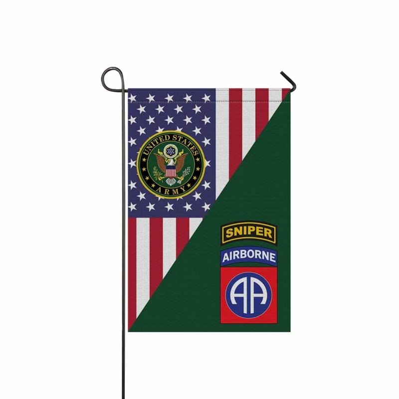 US ARMY 82ND AIRBORNE DIVISION SNIPER Garden Flag 12" x 18"-GDFlag-Army-Veterans Nation