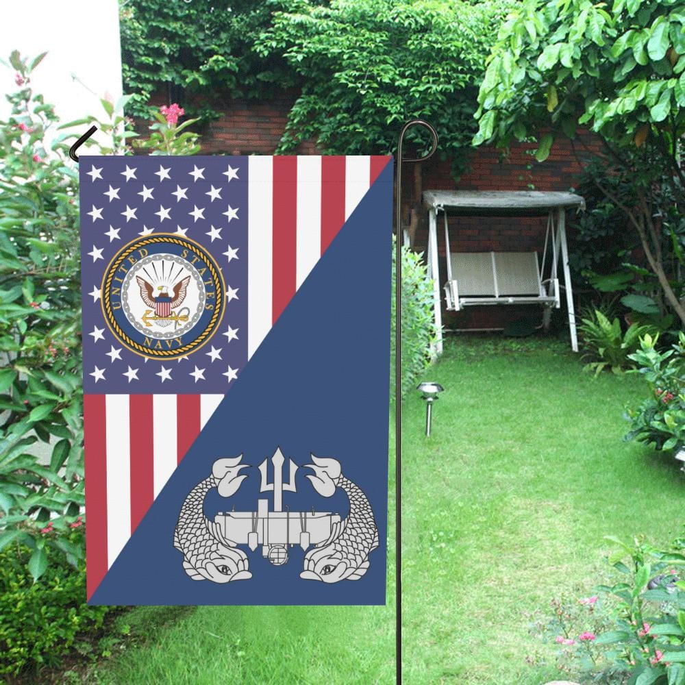 US Navy Deep Submergence Enlisted Badge House Flag 28 inches x 40 inches Twin-Side Printing-HouseFlag-Navy-Badge-Veterans Nation